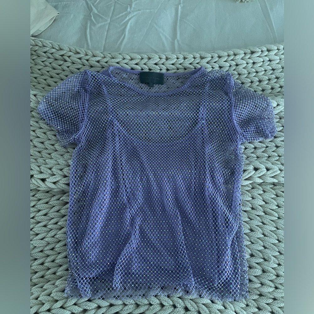 Sunday in Brooklyn Mesh Crystal Top